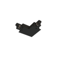 Track 3 Circuit L Connector Earth Inside - Recessed Black