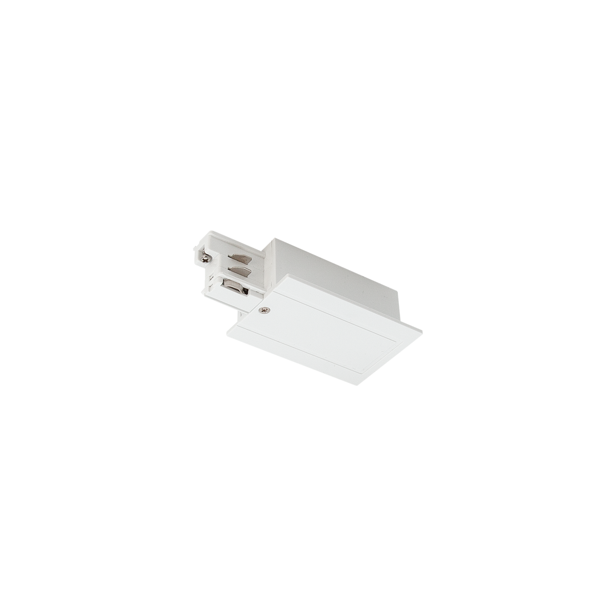 TRACK 3 CIRCUIT MAINS CONNECTOR EARTH R - RECESSED White