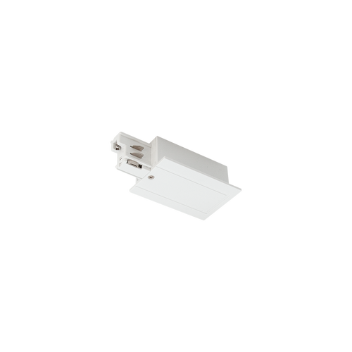 TRACK 3 CIRCUIT MAINS CONNECTOR EARTH R - RECESSED White