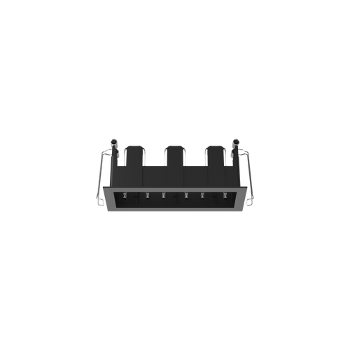 Cevon Type Recessed Rectangular Triple Frame for M41 Black