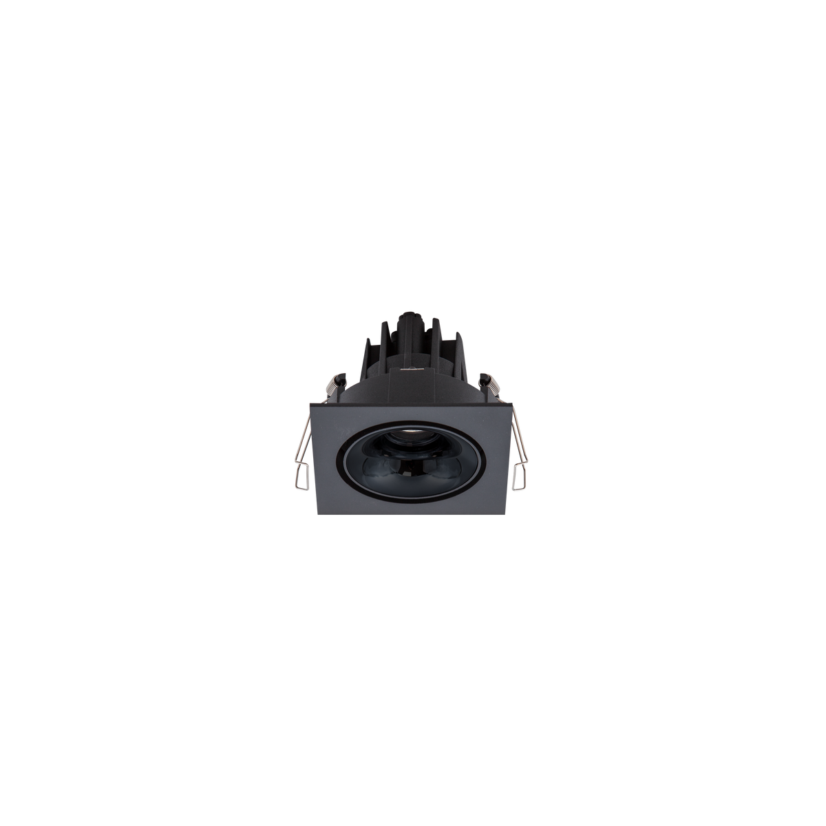 Cevon Tilt/Rotate Square Sml Downlight Kit Black, High Gloss Black 3K