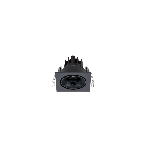 Cevon Tilt/Rotate Square Sml Downlight Kit Black, High Gloss Black 3K