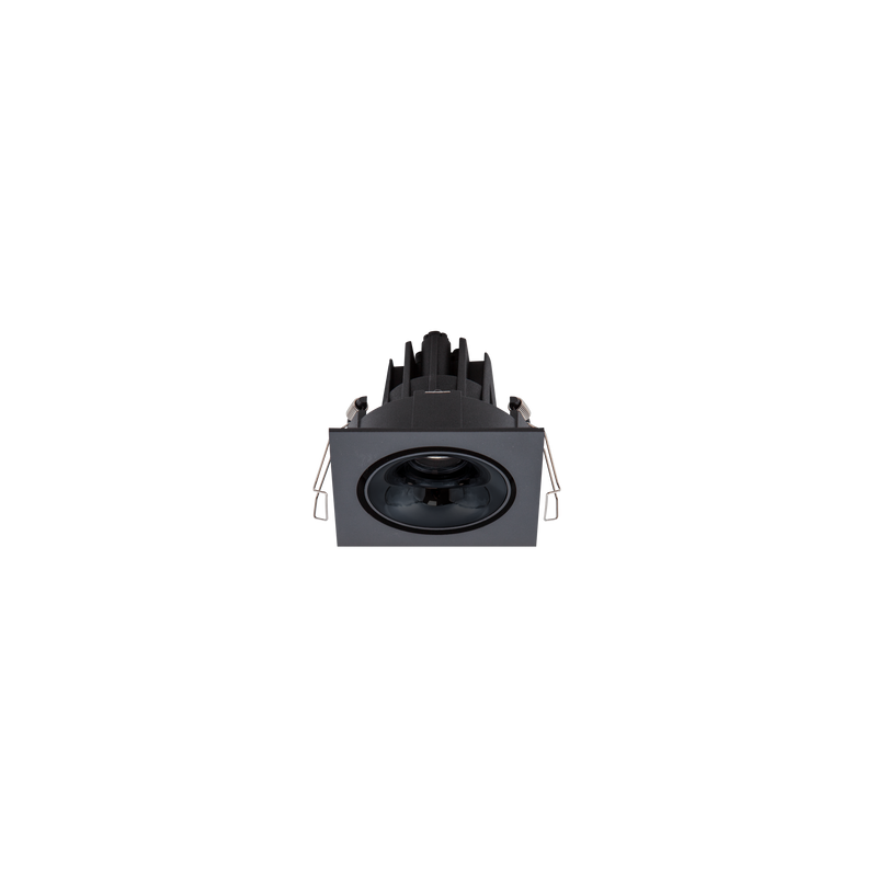 Cevon Tilt/Rotate Square Sml Downlight Kit Black, High Gloss Black 3K