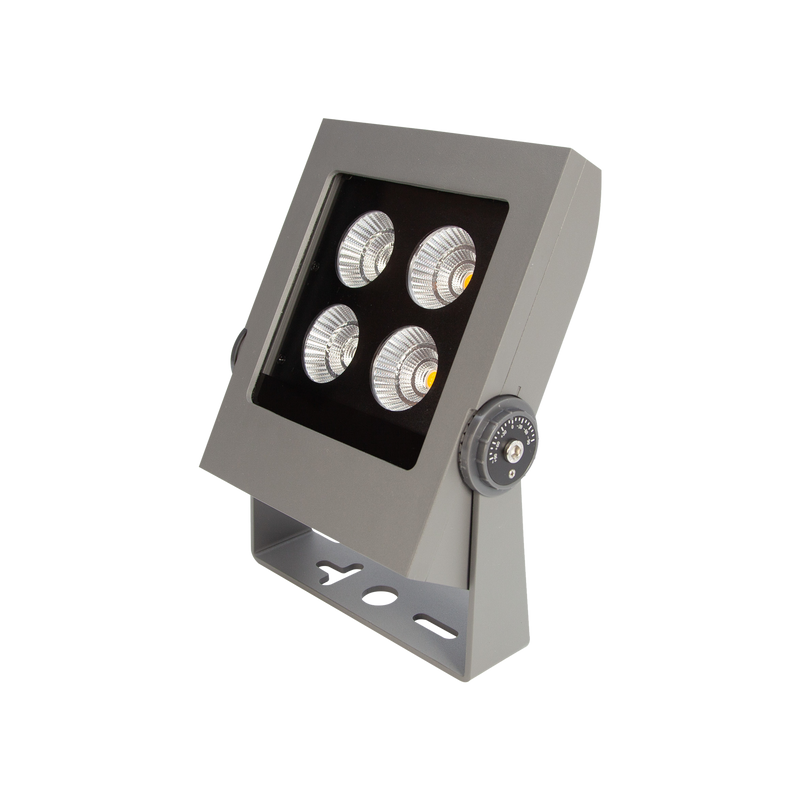 Exterior Surface Mount Semi Flood Grey 2700K