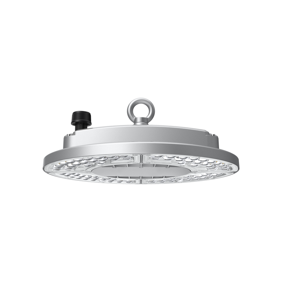 Low Glare Pro Series Highbay - 100W-200W Adjustable Output Silver 4K