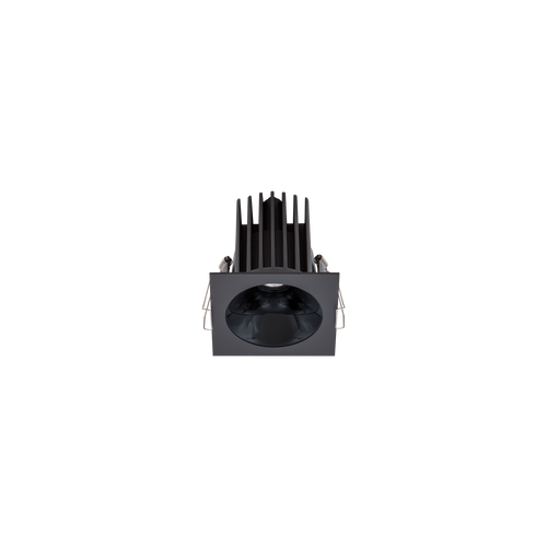 Cevon Dark Art Square Medium Downlight Kit Black, High Gloss Black 3K