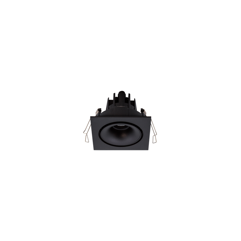 Cevon Tilt/Rotate Square Sml Downlight Kit Black, Matt Black 3K