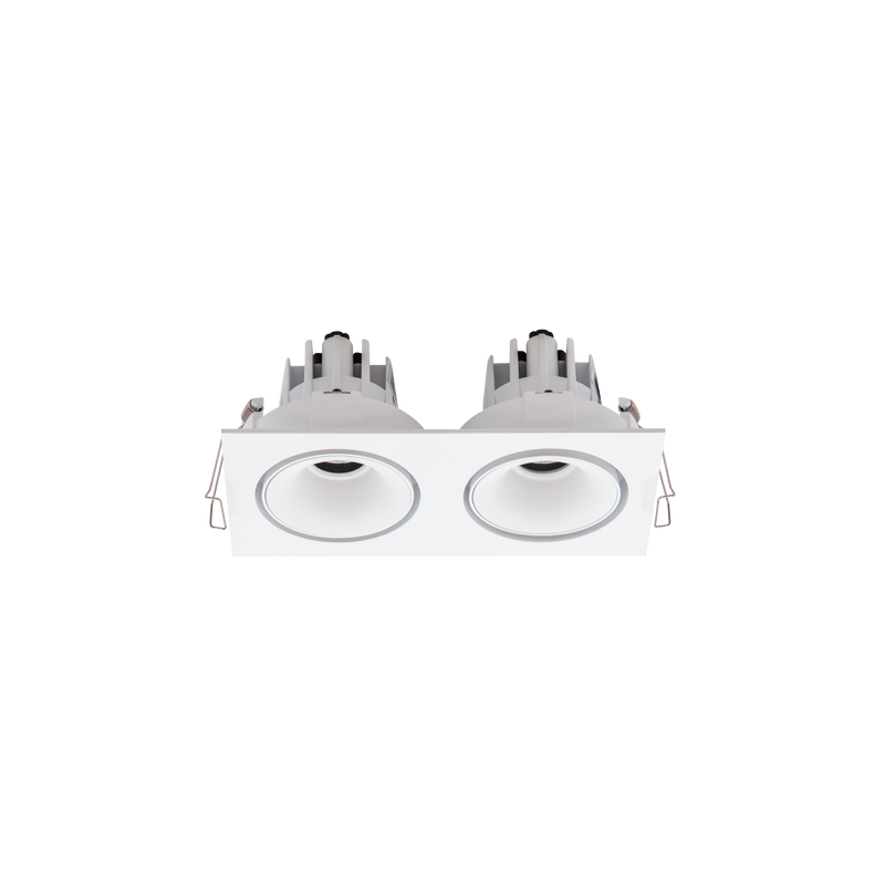 Cevon Tilt/Rotate Sml Double Downlight Kit White 3000K