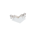 Track 3 Circuit L Connector Earth Outside - Recessed White