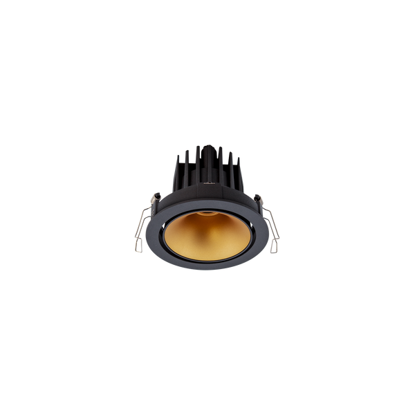 Cevon Dark Art Tilt/Rotate Medium Downlight Kit Black, Gold 3000K