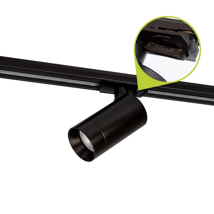 Single Circuit Dimmable Track Spot - Slight Marks Black 3000K