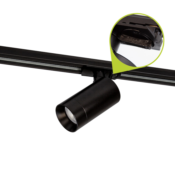 Single Circuit Dimmable Track Spot - Slight Marks Black 3000K