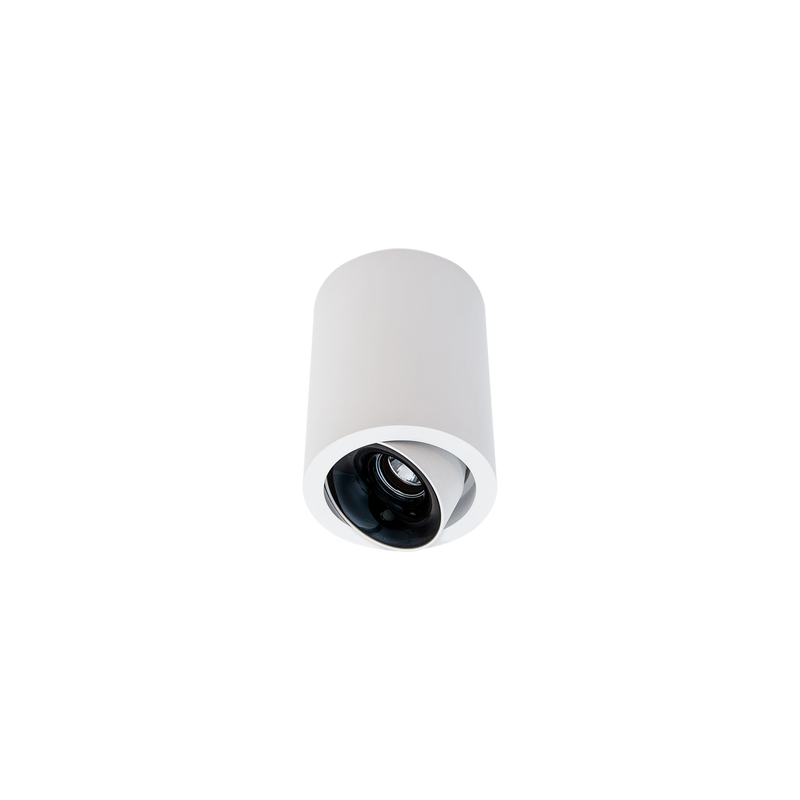 Cevon Med Tilt/Rotate Surface Mt Downlight White, High Gloss Black 3K