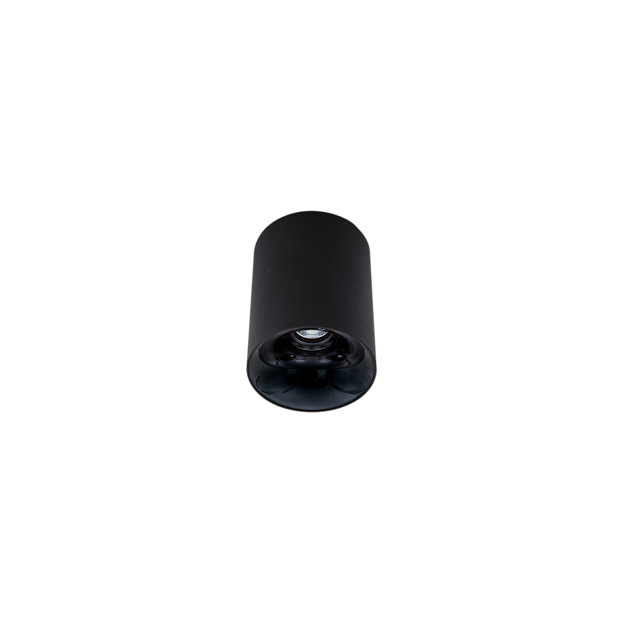 Cevon Dark Art Sml Surface Mount Downlight Black, High Gloss Black 3K