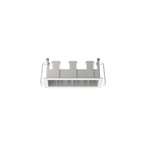 Cevon Type Recessed Rectangular Triple Frame for M41 White
