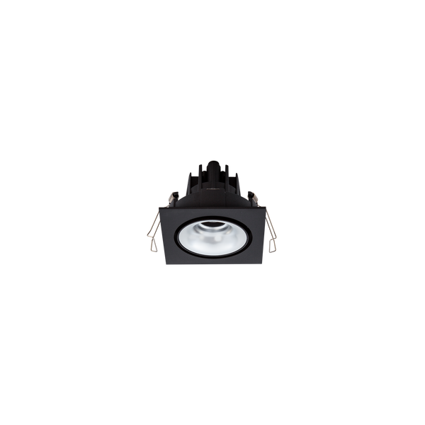 Cevon Tilt/Rotate Square Sml Downlight Kit Black, Silver 3K