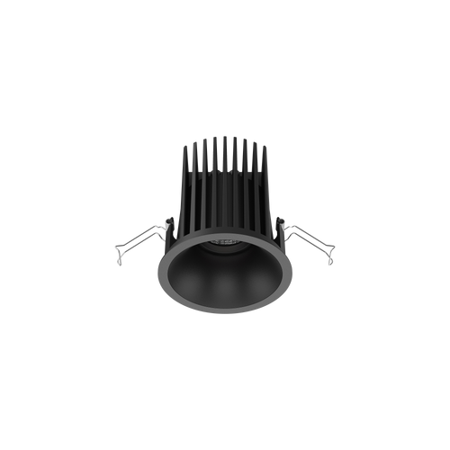 Cevon Large Darklight Slim Trim Downlight Kit Black 3000K