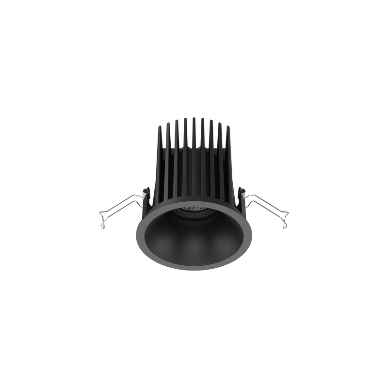 Cevon Large Darklight Slim Trim Downlight Kit Black 3000K