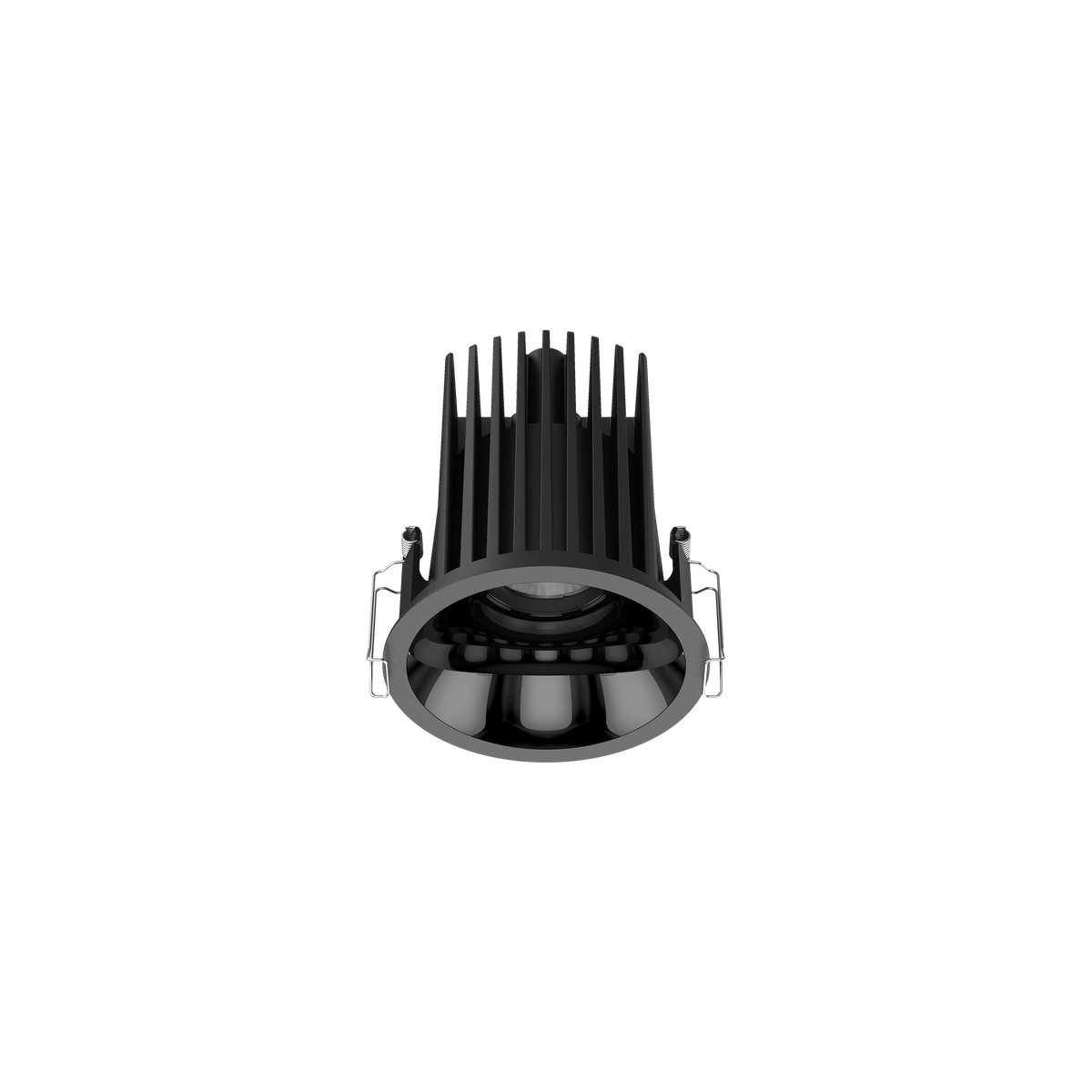 Cevon Large Darklight Slim Trim Downlight Black, High Gloss Black 3K