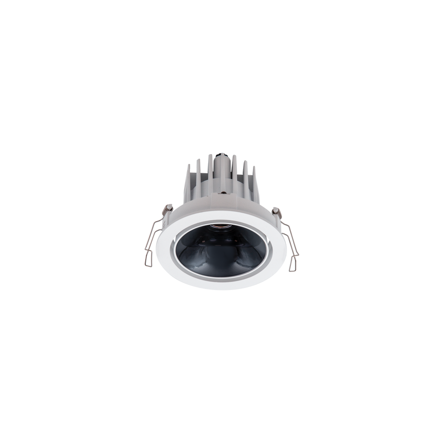 Cevon Dark Art Tilt/Rotate Medium Downlight White, High Gloss Black 3K
