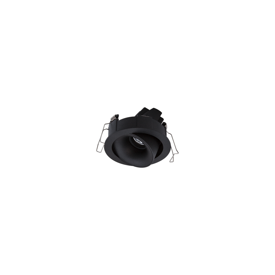 Cevon Dark Art Tilt/Rotate Small Downlight Kit Black, Matt Black 3000K