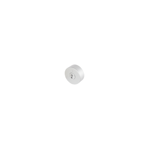 Round Mini RF Wireless Single Colour Dimming Button Silver
