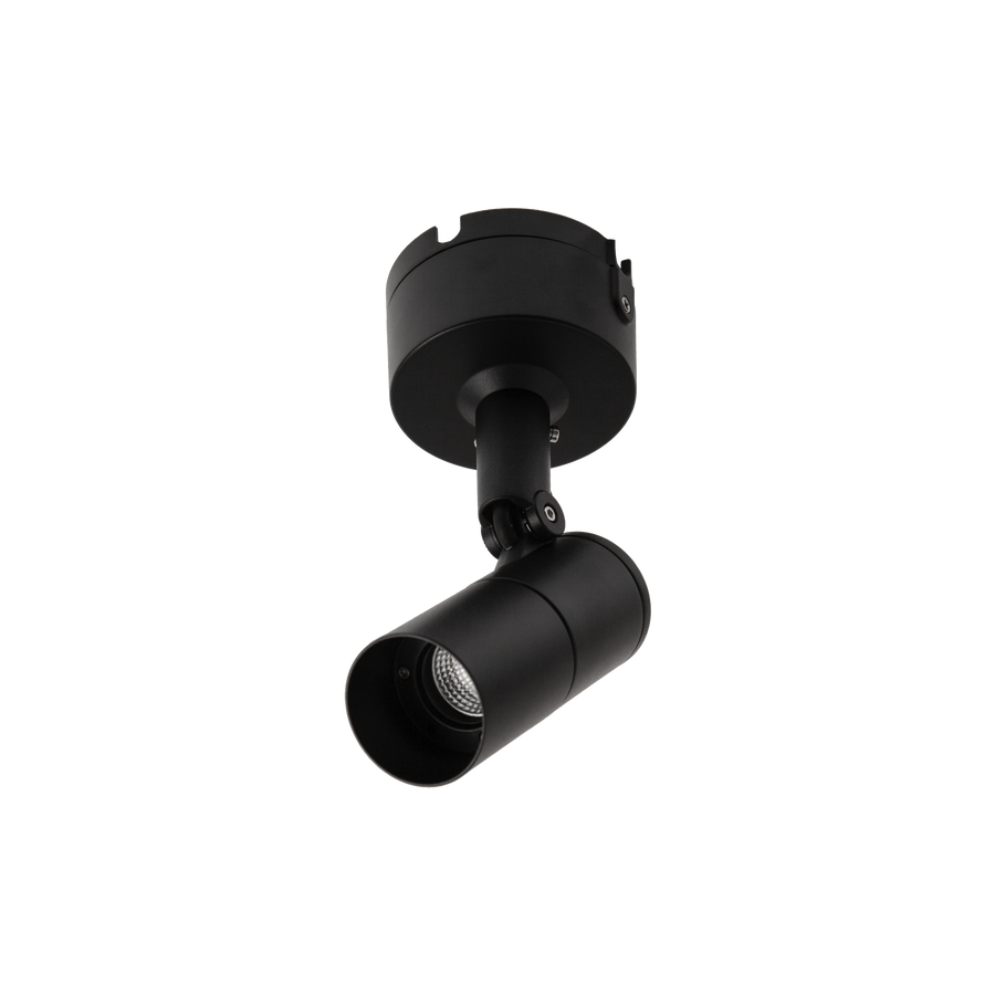 Exterior Medium Surface Mount Spot Black 3000K