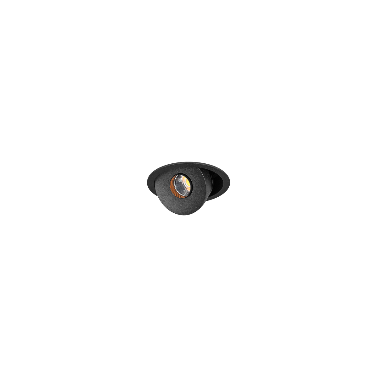 Sophia Mini Round Single Tilt/Rotate Downlight Kit Black 3000K