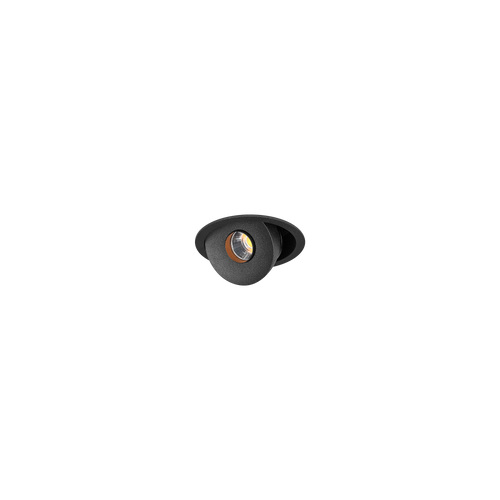 Sophia Mini Round Single Tilt/Rotate Downlight Kit Black 3000K