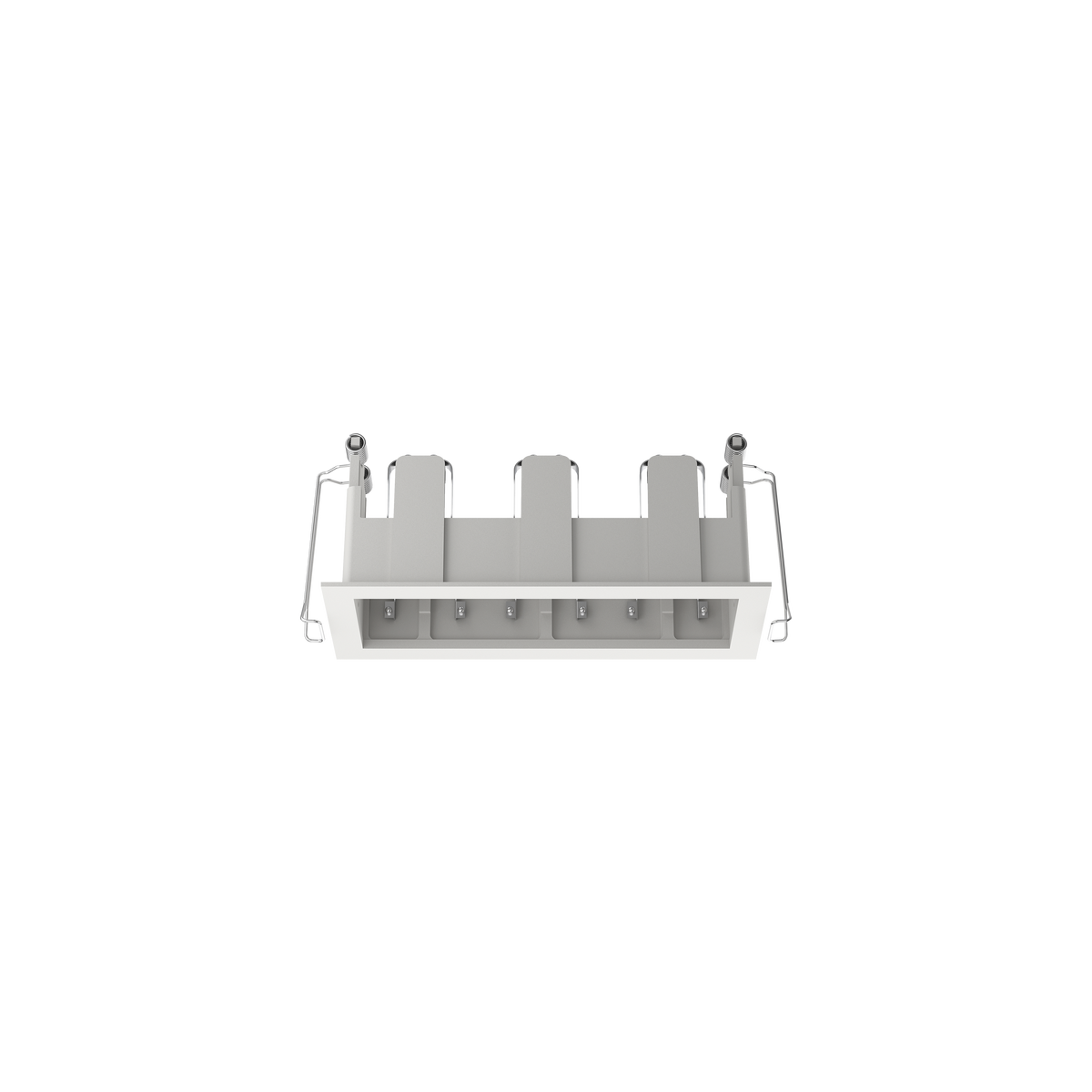 Cevon Type Recessed Rectangular Triple Frame for M41 White