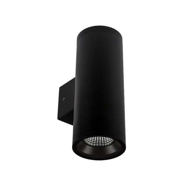 Surface Mount Round Column Spot Two Way Up/Down Large Black 3000K