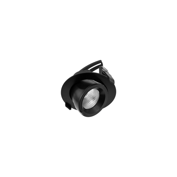 Drop Tilt/Rotate Medium Downlight Black 3000K