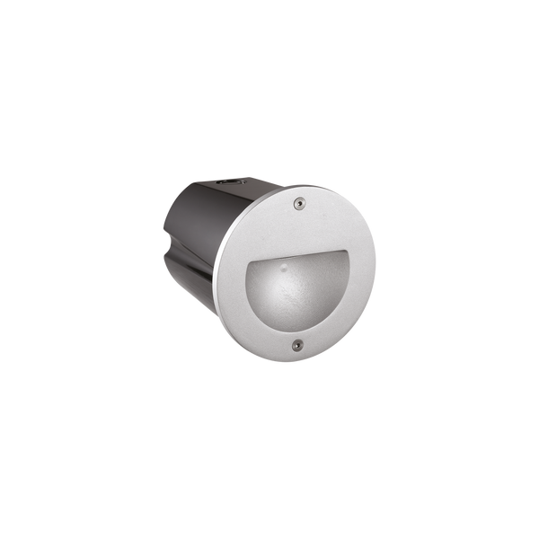 2W LED Exterior Wall Recess Eyelid Cc Silver 3000K