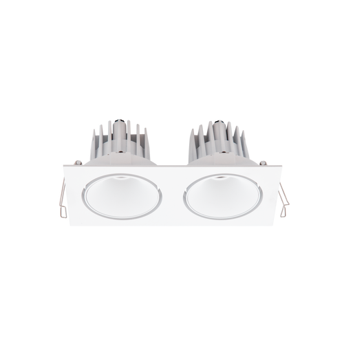 Cevon Tilt/Rotate Med Double Downlight Kit White 3000K
