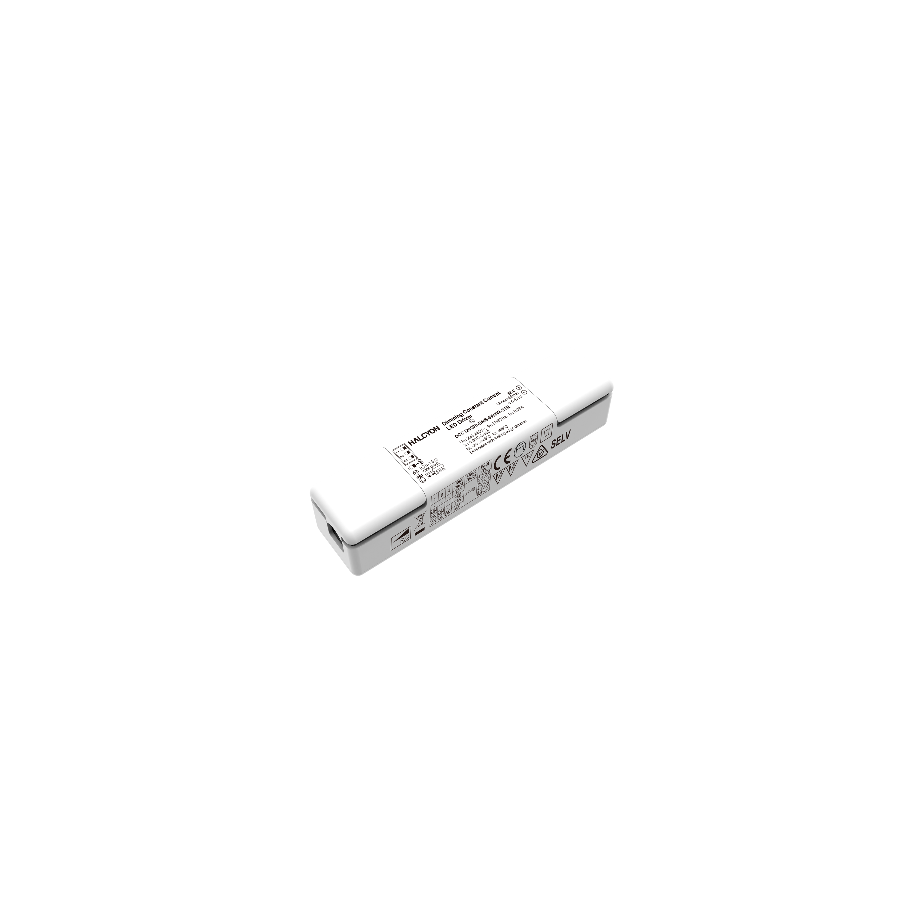120-200mA 8W Constant Current Mini Slim Phase-Cut Dim Driver – Halcyon