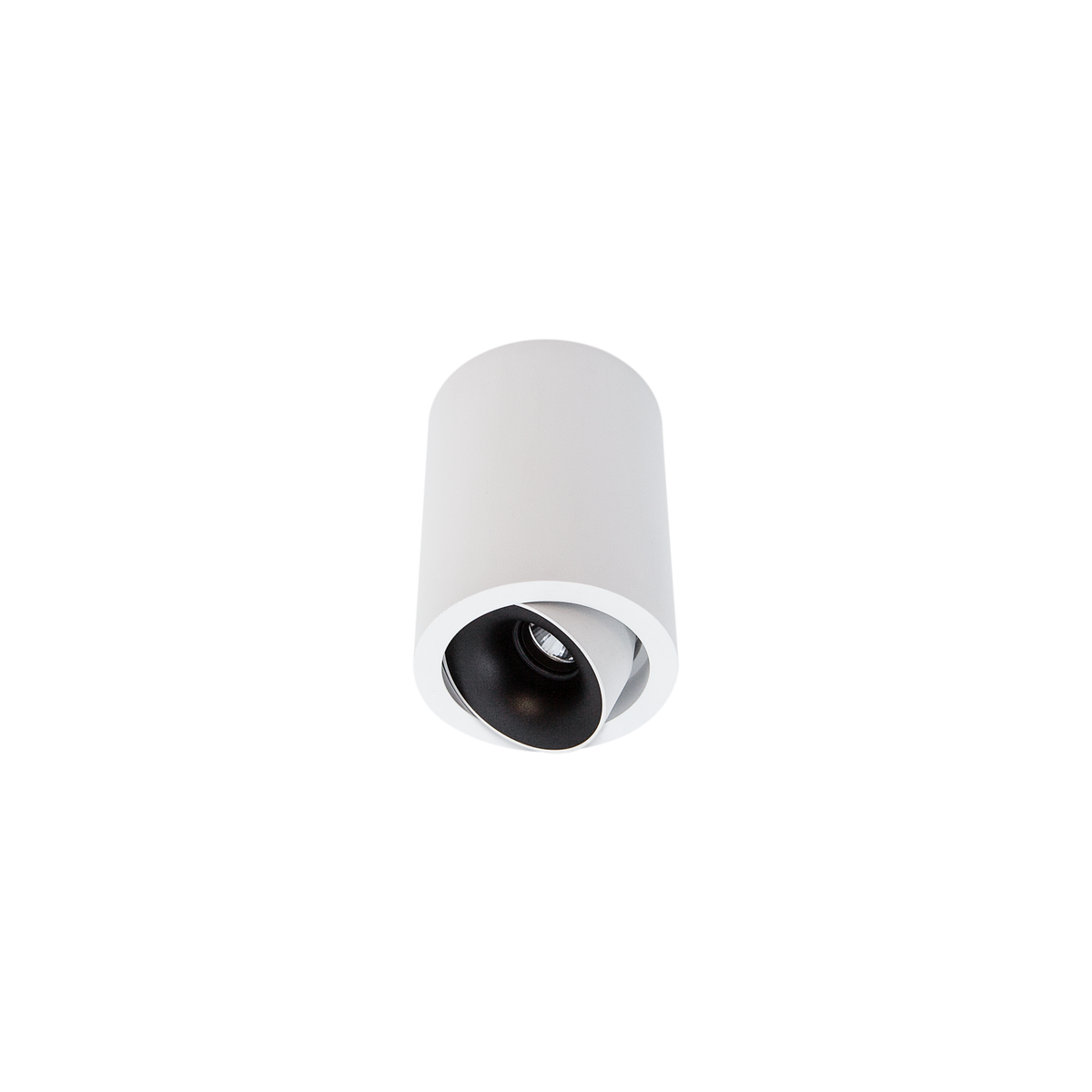 Cevon Med Tilt/Rotate Surface Mt Downlight White, Matt Black 3000K
