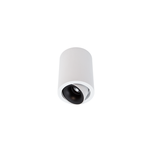 Cevon Med Tilt/Rotate Surface Mt Downlight White, Matt Black 3000K