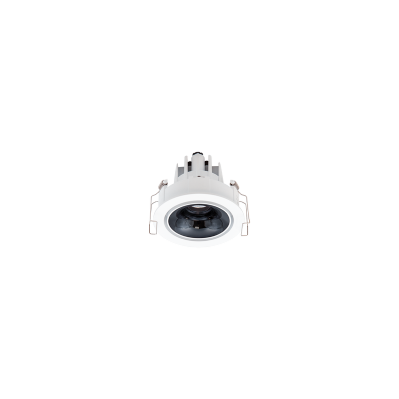 Cevon Dark Art Tilt/Rotate Small Downlight White, High Gloss Black 3K
