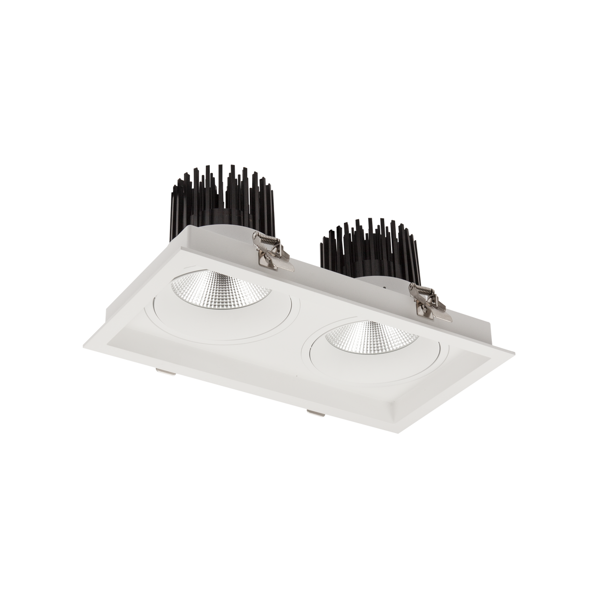 Cevon Box XL Tilt/Rotate Double Downlight Kit White 4000K
