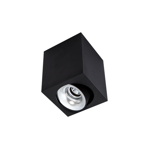 Cevon Med Square Tilt/Rotate Surface Mt Downlight Black, Silver 3000K