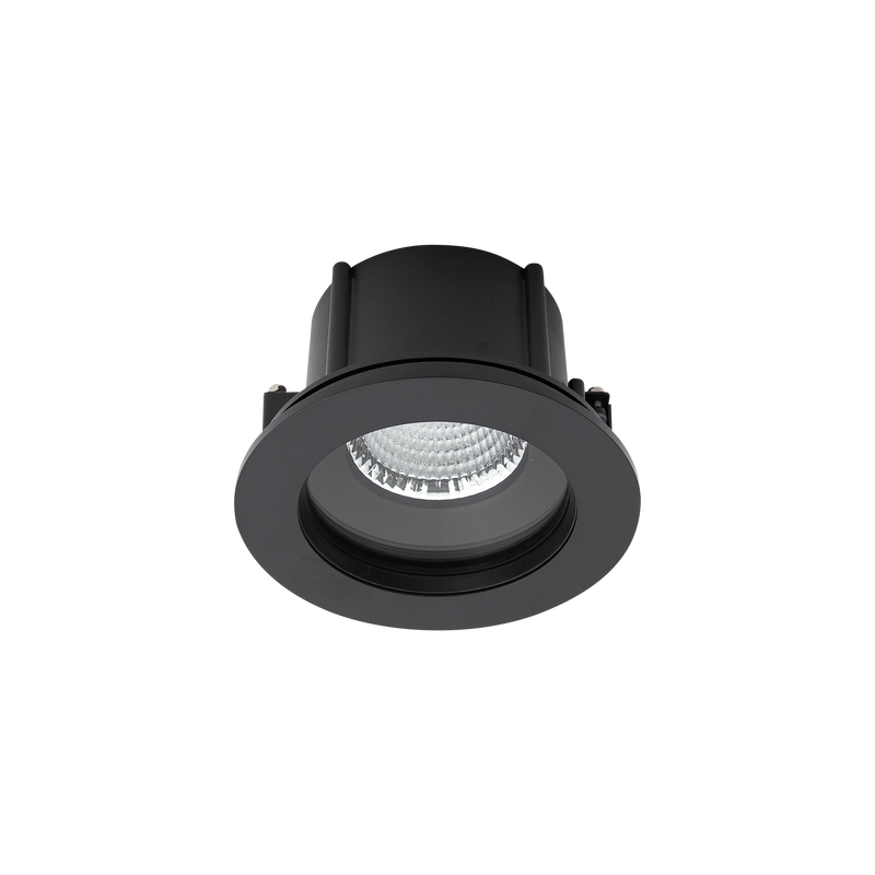Exterior Round IP66 Large Downlight Black 4000K