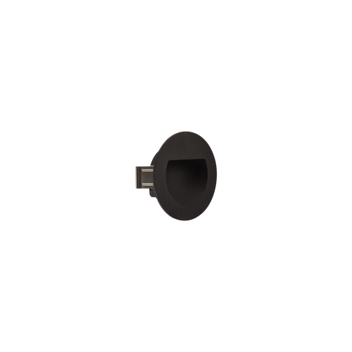 Scoop Round Recessed Wall/Concrete Matt Textured Black 2700K