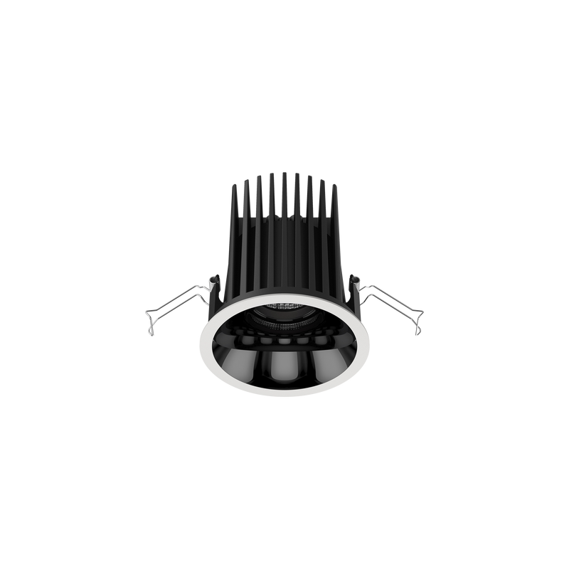 Cevon Large Darklight Slim Trim Downlight White, High Gloss Black 4K