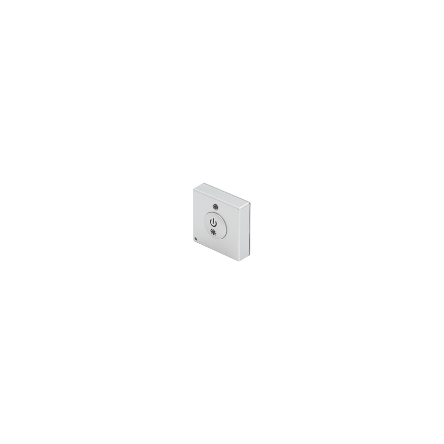 Square Mini RF Wireless Single Colour Dimming Button Silver