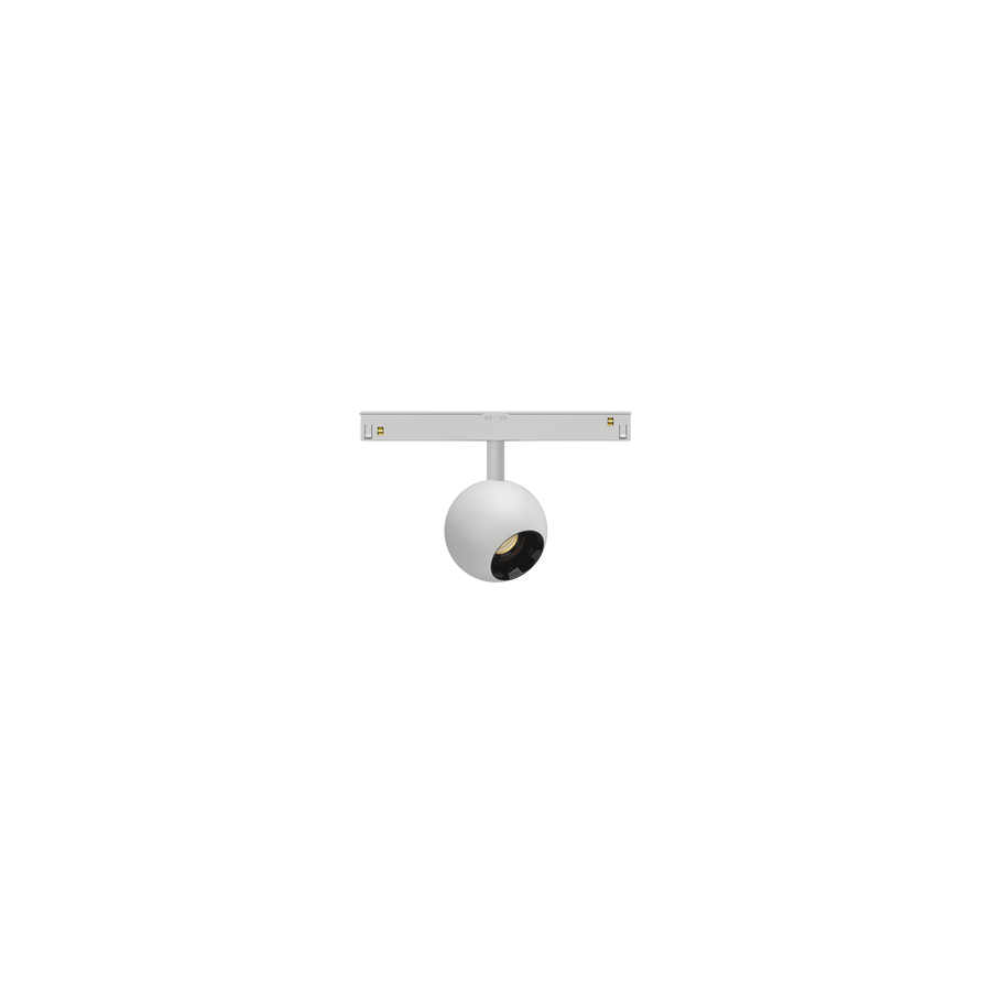 Cevon T8 48V Track Spot Sphere White, High Gloss Black