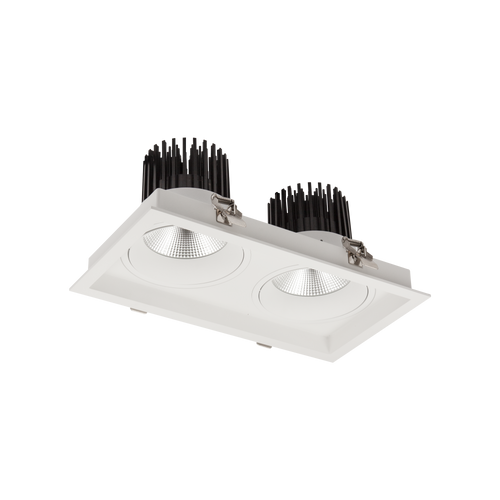 Cevon Box XL Tilt/Rotate Double Downlight Kit White 4000K