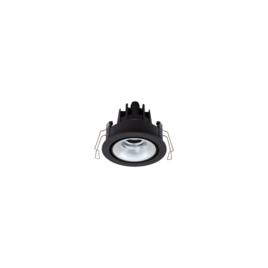 Cevon Dark Art Tilt/Rotate Small Downlight Kit Black, Silver 3000K