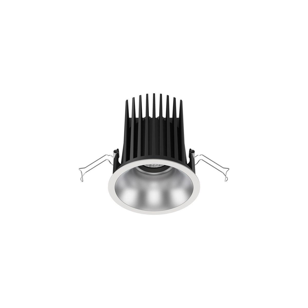 Cevon Large Darklight Slim Trim Downlight Kit White, Silver 3000K