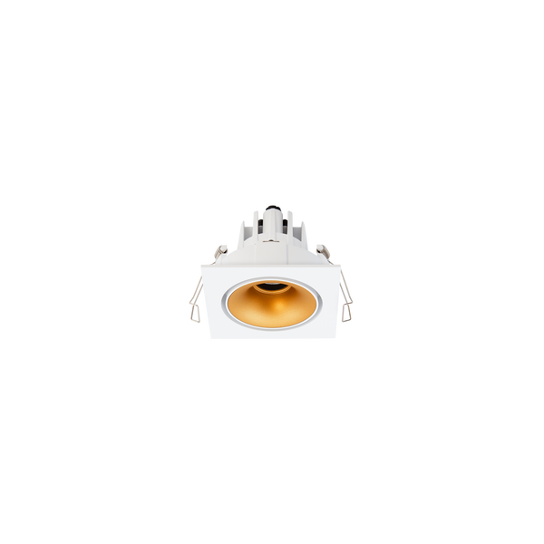 Cevon Tilt/Rotate Square Sml Downlight Kit White, Gold 3K