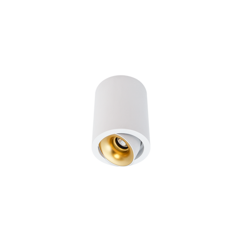 Cevon Med Tilt/Rotate Surface Mt Downlight White, Gold 3000K